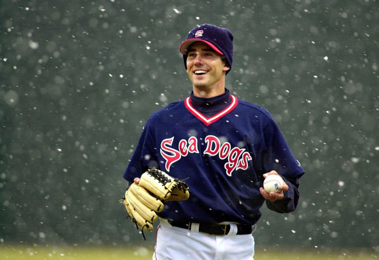 Greg Montalbano warms up before a Portland Sea Dogs Game in 2003.
Courtesy: AP Photo/Robert F. Bukaty