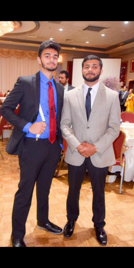 Former WHS Mohammed Ramzanali with current WHS senior Aun Syed at a friends wedding. 