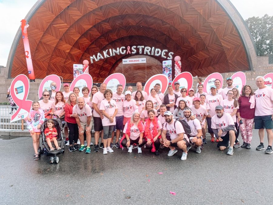 Team V pictured at the Making Strides of Boston before walking.