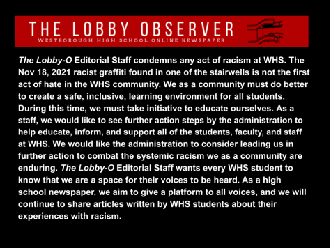 The Lobby Observer Editorial: The Racist Graffiti Found at WHS
