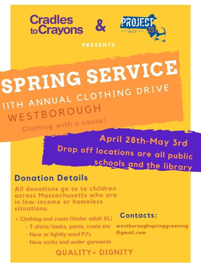 Spring Service Clothing Drive with Cradles to Crayons