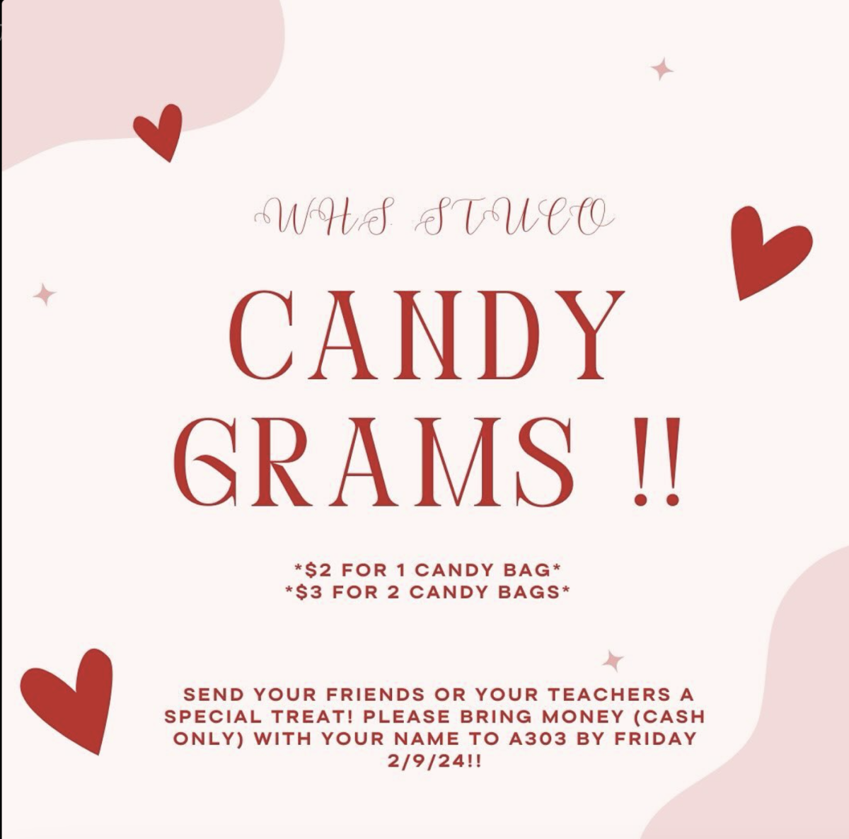 Student Council Valentines Day Candy Grams