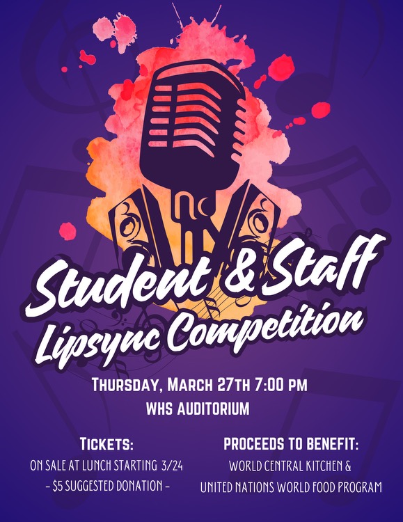 Poster for this year's Lip Sync Competition. 