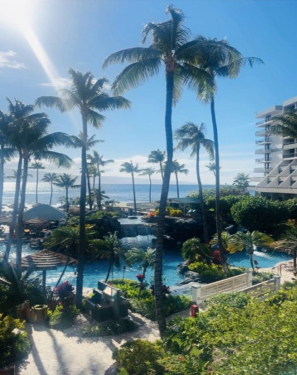 View from Samantha Cohlhepp's room at the Wailea Marriott Beach Resort.